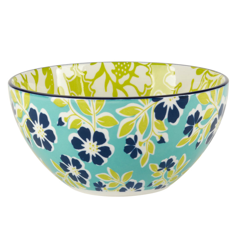 Multicolor Ceramic 30 oz Microwave Safe Dessert Bowls Set