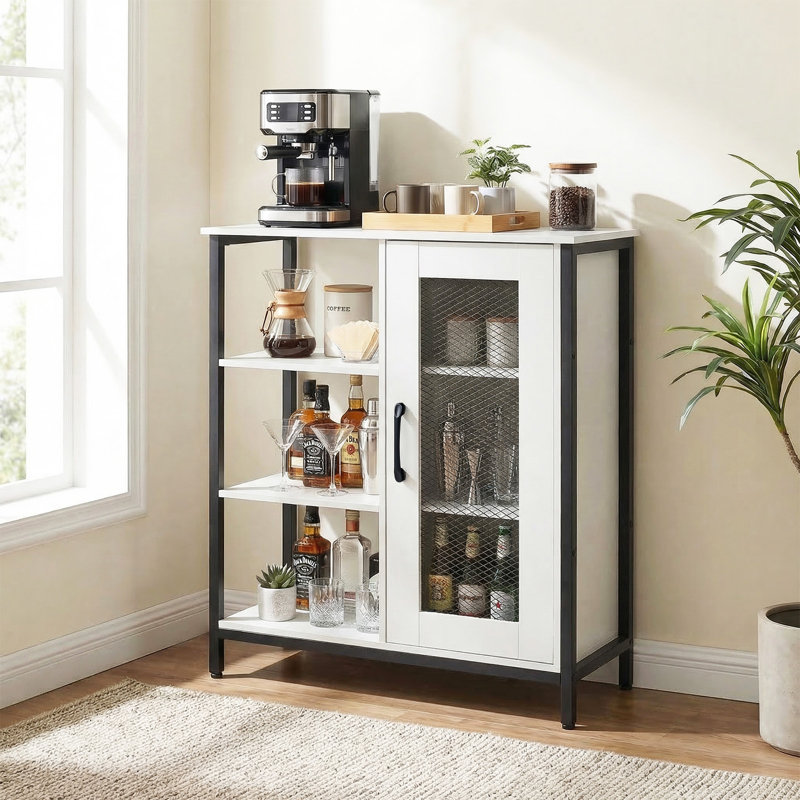 70cm Sideboard, White/Black