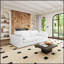 Luxueux canapé modulaire modulaire pour le salon, rehaussant le confort et le style avec des coussins rembourrés en duvet