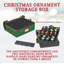 Boîte de rangement d'ornement de Noël sous le lit avec séparateurs, 2 plateaux amovibles individuels pouvant accueillir jusqu'à 48-3 po-623058021