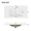 Meuble-lavabo mural moderne blanc de 36 pouces, comptoir en céramique, porte d'armoire à fermeture en douceur et 4 tiroirs de rangement fonctionnels, meuble de rangement pratique pour une utilisation quotidienne-133663403