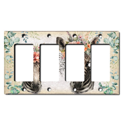 Copper Rust Patina Teal Print 4 - Gang Toggle Light Switch Standard Wall Plate