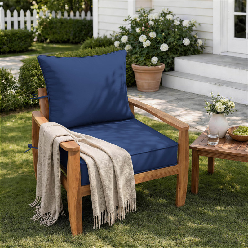 Coussins d'extérieur Braun 22 x 24 x 5 pour chaises de patio, coussins d'assise et de dossier intérieurs/extérieurs, coussins seulement