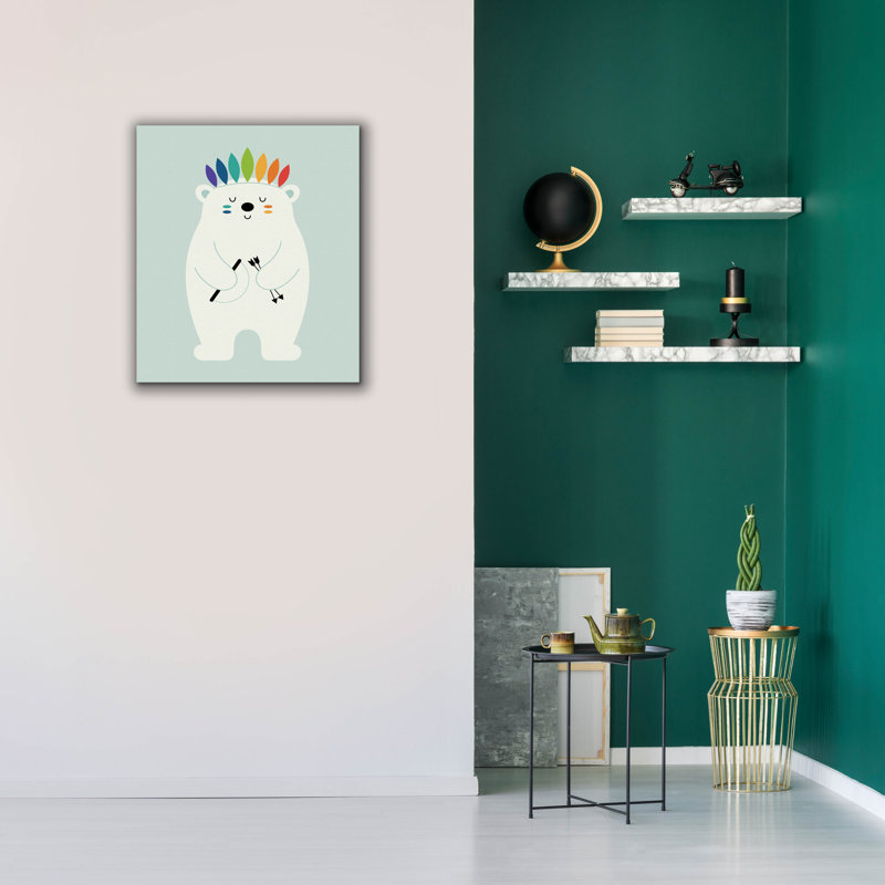Art mural sur toile Trinx «Be Brave Polar» par Andy Westface, H 30 po x l 26 po x P 1,5 po