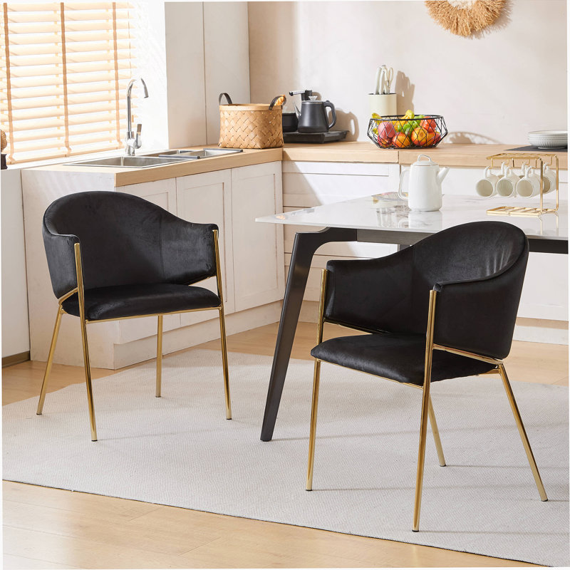 Chaise rembourrée Modern, Noir