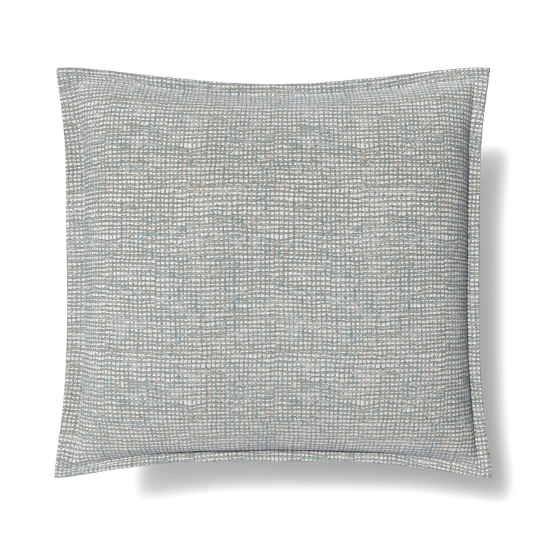 Screen Pillow, 22" x 22", Aqua-Gold
