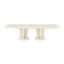 Rectangle Oak Extendable Double Pedestal Dining Table