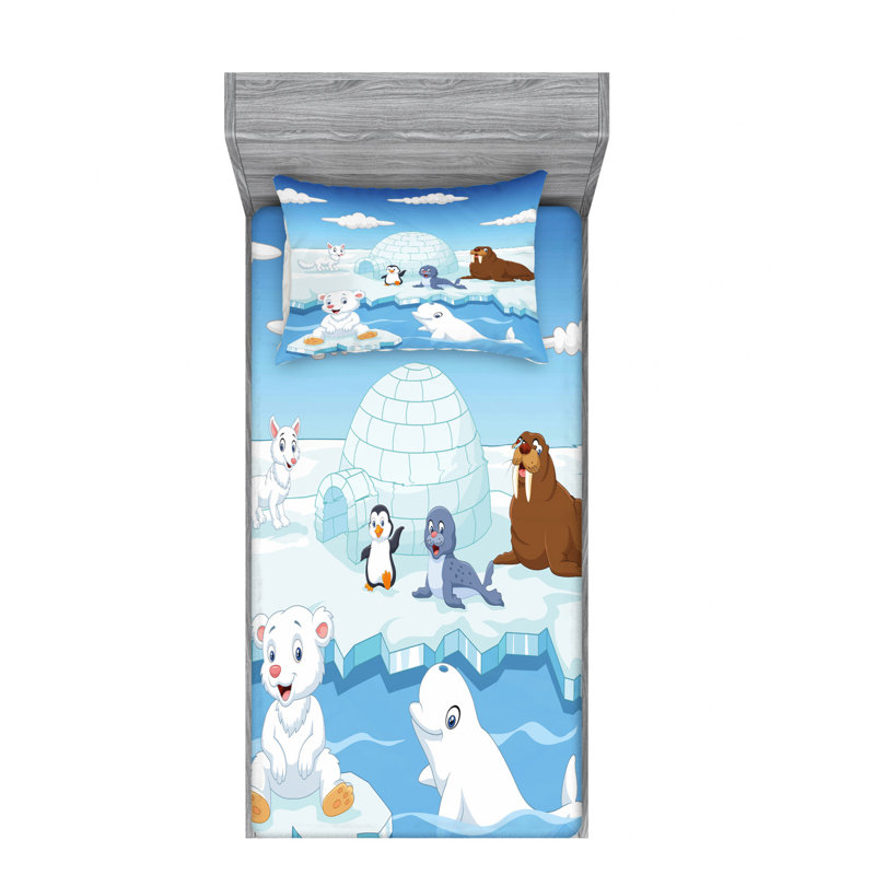 Ensemble de draps polaire, Ensemble de draps pour lit simple TG avec drap-hou