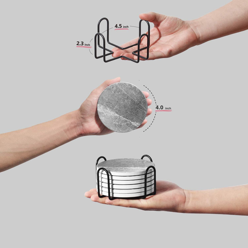 Coasters with Holder Cork Base for Cups