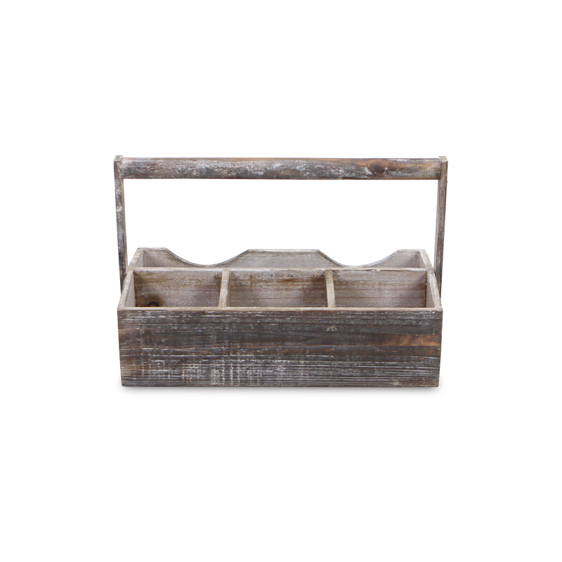 Plimoth Wood Rectangle Flatware Caddy