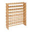 72 Bottle Stackable Modular Wine Rack, 8-Tier, Floor Freestanding Wine Storage Rack, Sturdy Wines Holder Display Shelf, Wobble-Free Shelves, Easy Assembly, for Kitchen, Cellar, and Bar, Natural
