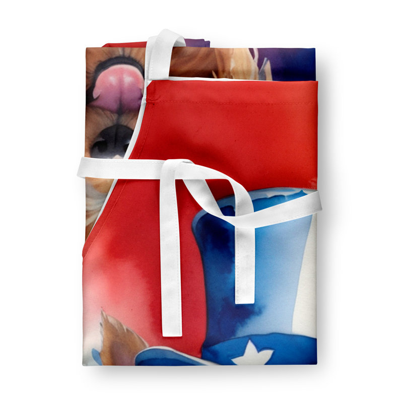 Patriotic American Apron, Silky Terrier