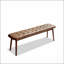 Naturel pour banc de salle à manger avec coussin en cuir