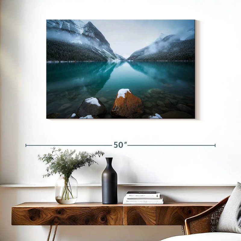 Alvord Foggy Lake Louise, H 26 po x l 39 po