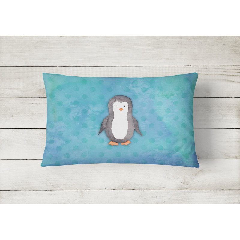 Coussin lombaire en aquarelle pingouin