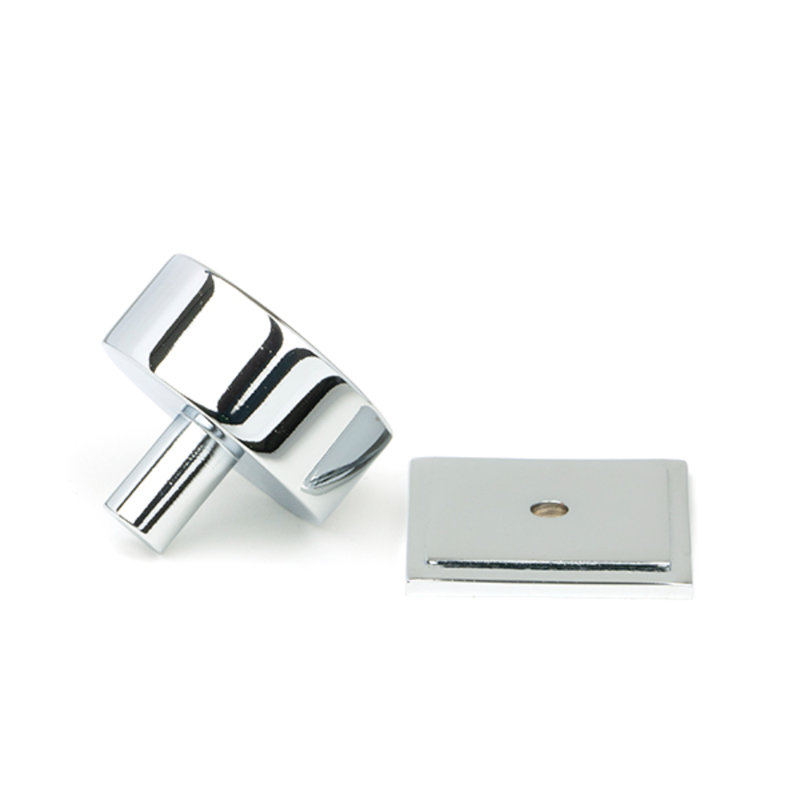 38mm Square Knob, Polished Chrome