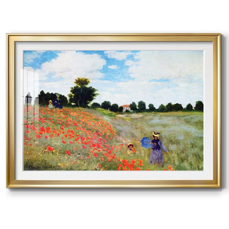Coquelicots par Monet, Or, H 30 po x l 44 po x P 1,5 po