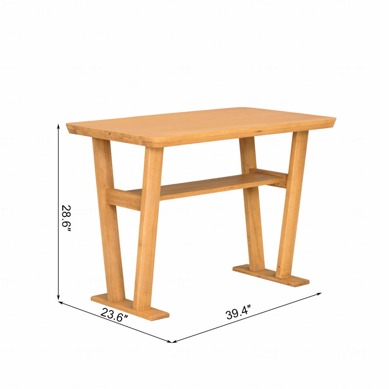 Table de salle à manger moderne en bois massif - Conception peu encombrante