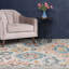 Tapis oriental turquoise / pêche Klingerstown-625439558