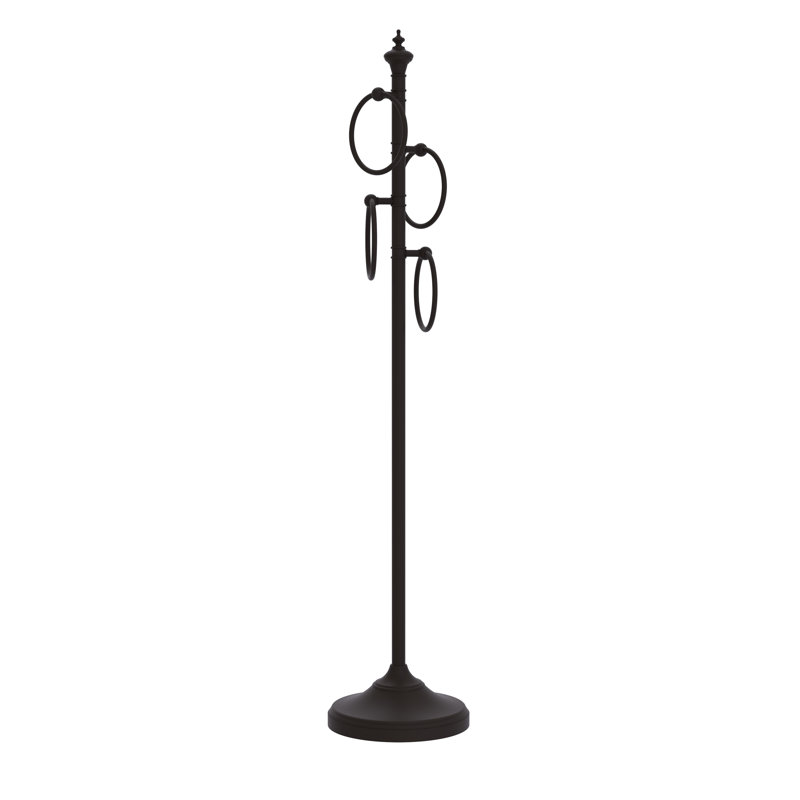 Porte-serviettes sur pied Gober, Bronze huilé