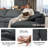 125" 7-Seater Oversized Modular Chenille Sectional Sofa, Reversible L-shape Design With Movable Ottoman-1794464434