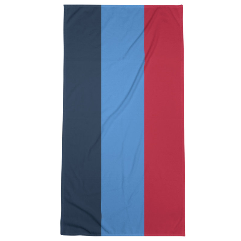 Microfiber Bath Towel, Tennessee Red Football Navy/Red/Sky Blue