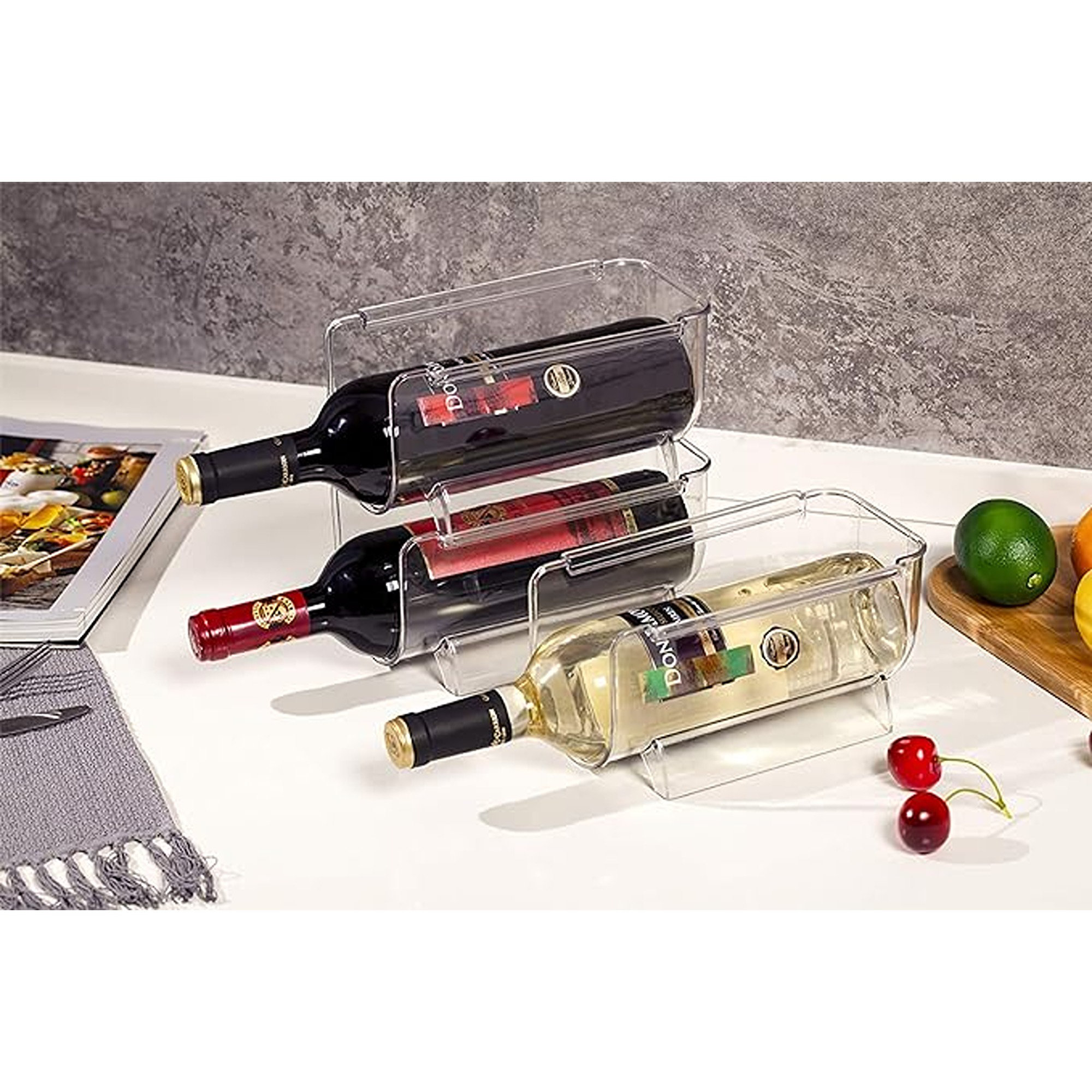 Refrigerator wine best sale bottle holder