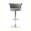 Tabourets de bar pivotants réglables avec pieds en métal argenté-1052065066