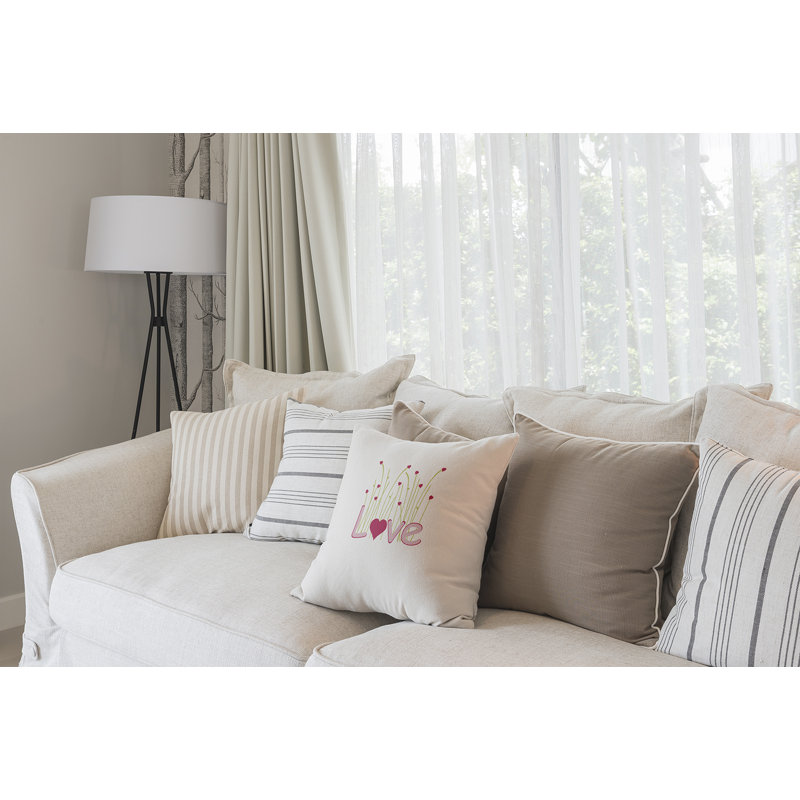 Valentine's Day Reversible Throw Pillow, 16" H x 16" W, Pink