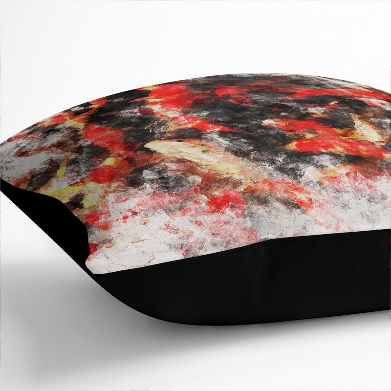 Square Cushion, 55cm H x 55cm W x 20cm D, Black