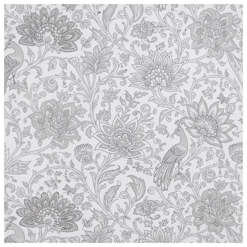 Couvre-lit matelassé à motif floral complexe, Très grand lit