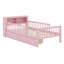 Lit simple avec tiroirs et tablettes de rangement-262780917