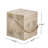 Carter Outdoor Wood Grain Square MGO Side Table with Braided Cord Accent