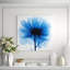 Hand-Picked Blue 1' Framed Graphic Art Print on Glass