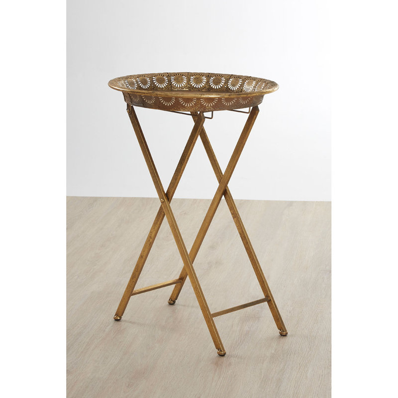 Tray Top Cross Legs End Table