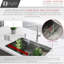 Évier de cuisine à double cuve encastrable 28 po x 19 po en acier inoxydable de calibre 16, 60/40 avec accessoires intégrés