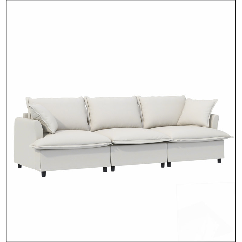 Module de repose-pieds 33 * 27,5 "pour canapé modulaire modulaire, siège large, Beige