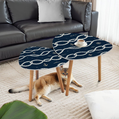Ensemble de 2 tables basses gigognes Triangle