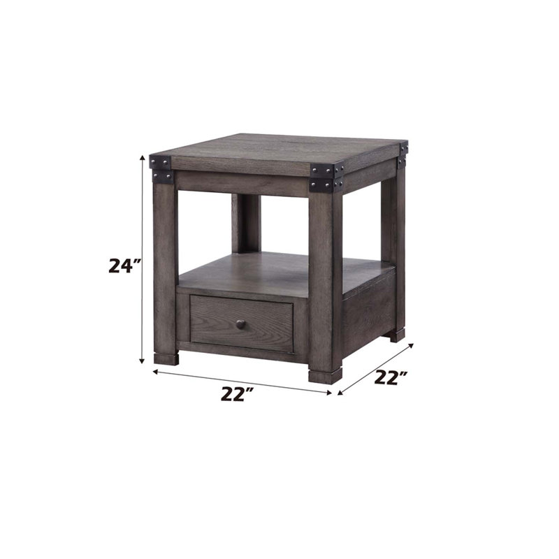 Table de bout - H 24 po x l 22 po x P 22 po