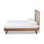 Lit plateforme en bois fini brun noyer Johnmark (double)-1581005555