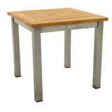 Avanti Teak Stainless Steel Outdoor Square Tall Side Table