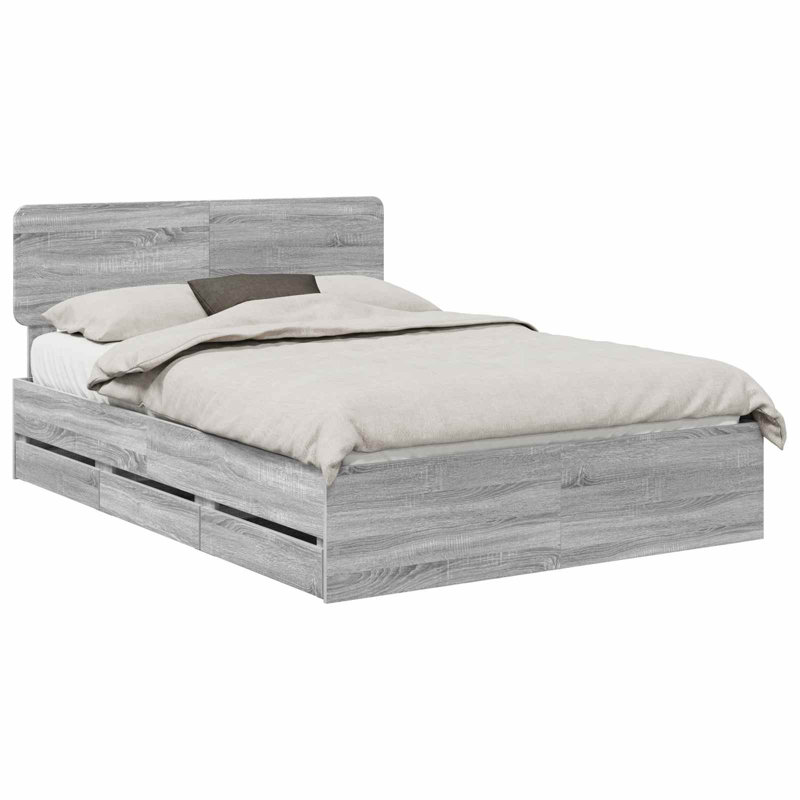 Bed, Kingsize (5'), Grey Sonoma