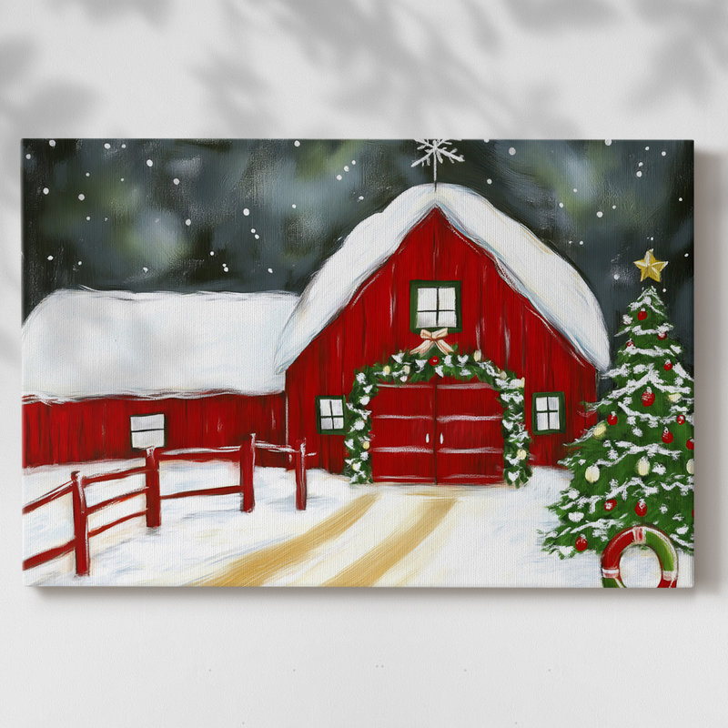 Art de vacances de Noël III - toile tendue avec châssis - XLI, H 24 po x l 36 po