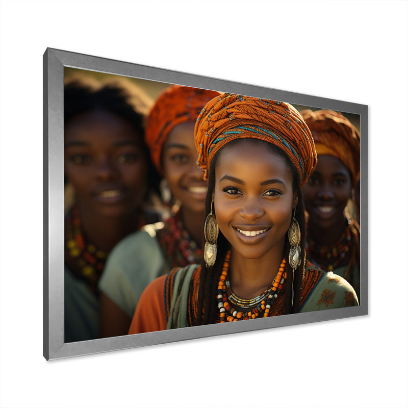 «Chatara Tribes African Tribes Xhosa Portrait I», reproduction sur toile, H 12 po x l 20 po x P 1 po, Cadre photo argenté