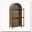 Armoire de rangement arquée avec lampe, cloisons réglables en verre-1357913429