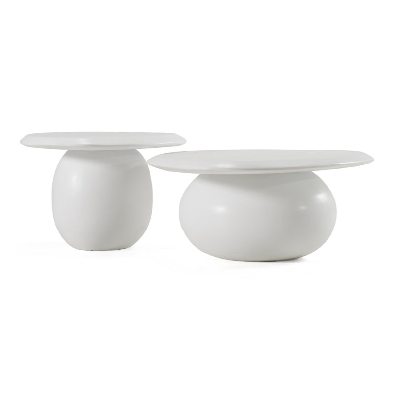 Ensemble de tables basses Kalvin - Modern Ivory