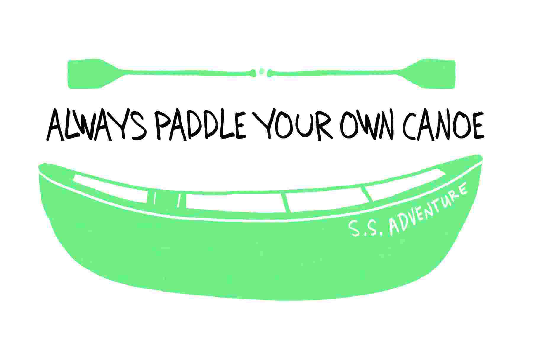 Trinx Paddle Your Own Canoe - Wrapped Canvas Graphic Art | Wayfair