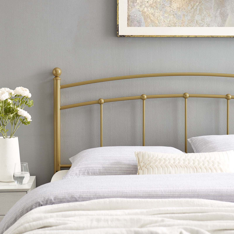 Abigail Metal Headboard, Twin, Gold