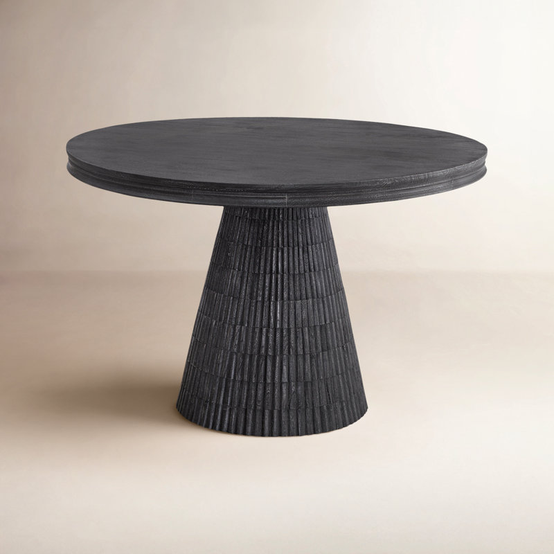 Gaines Round Solid Wood Dining Table