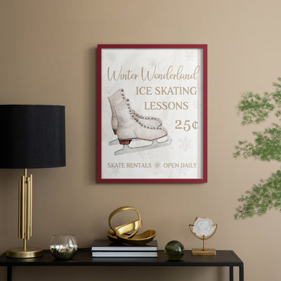 Skate Lessons Framed Print - Solid Wood